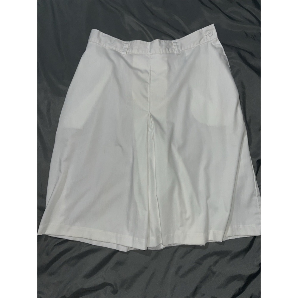Haband For Her Pants Womens White Wide Leg Culottes Crop Drapey Size 14P Pockets